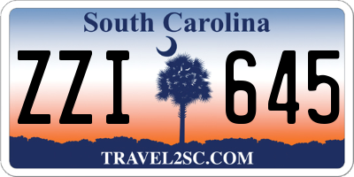 SC license plate ZZI645