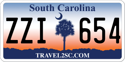 SC license plate ZZI654