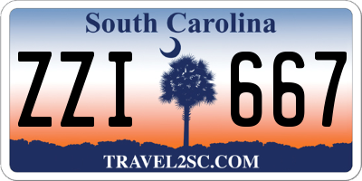 SC license plate ZZI667