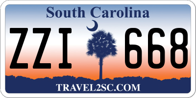 SC license plate ZZI668