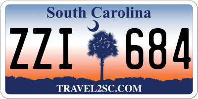 SC license plate ZZI684