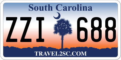 SC license plate ZZI688