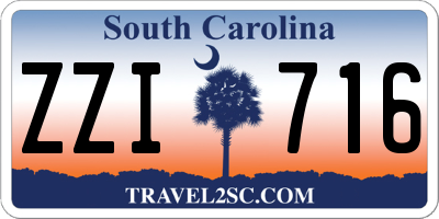 SC license plate ZZI716