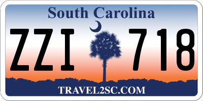 SC license plate ZZI718