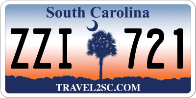 SC license plate ZZI721