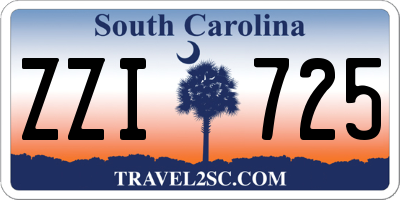 SC license plate ZZI725