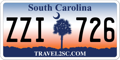 SC license plate ZZI726