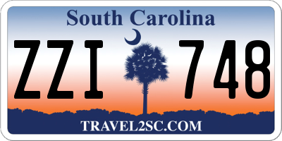 SC license plate ZZI748