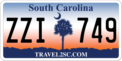SC license plate ZZI749