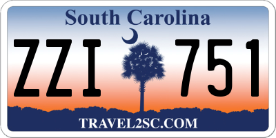 SC license plate ZZI751