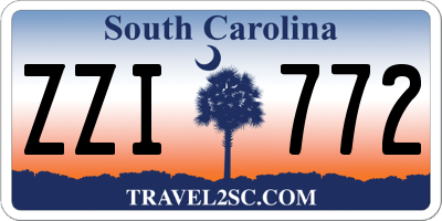 SC license plate ZZI772