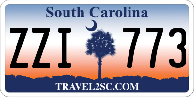 SC license plate ZZI773