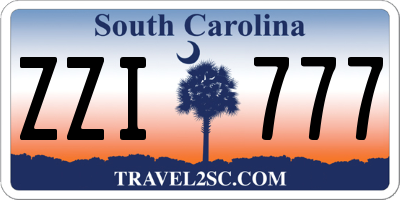 SC license plate ZZI777