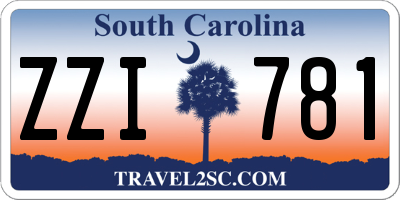 SC license plate ZZI781