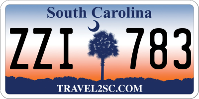 SC license plate ZZI783