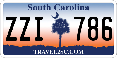 SC license plate ZZI786
