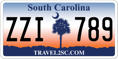 SC license plate ZZI789