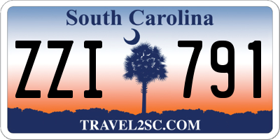 SC license plate ZZI791