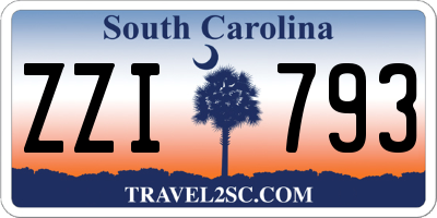 SC license plate ZZI793