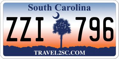 SC license plate ZZI796