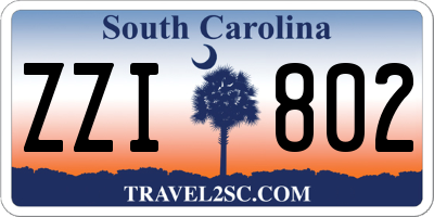 SC license plate ZZI802