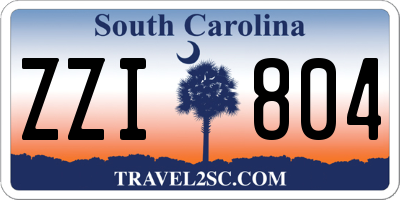 SC license plate ZZI804