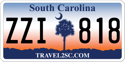 SC license plate ZZI818