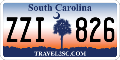 SC license plate ZZI826