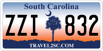 SC license plate ZZI832