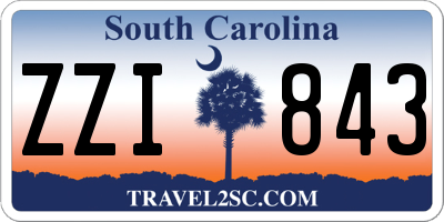 SC license plate ZZI843