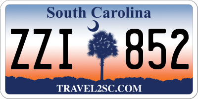 SC license plate ZZI852