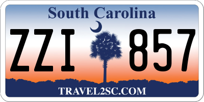 SC license plate ZZI857
