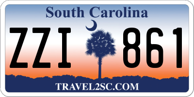 SC license plate ZZI861