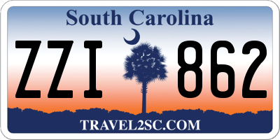 SC license plate ZZI862