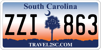SC license plate ZZI863