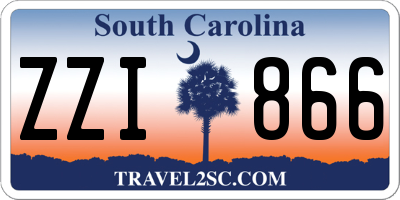 SC license plate ZZI866
