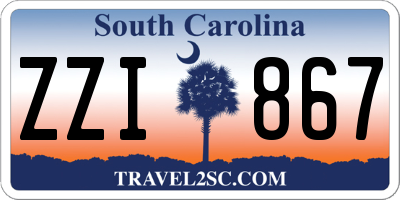SC license plate ZZI867