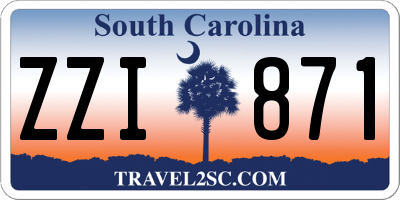 SC license plate ZZI871