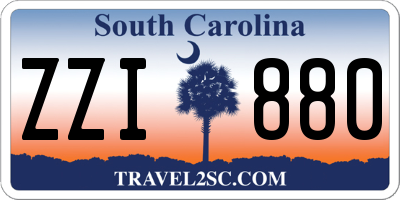 SC license plate ZZI880