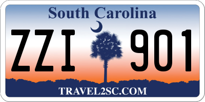 SC license plate ZZI901