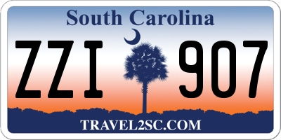 SC license plate ZZI907