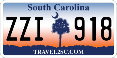 SC license plate ZZI918