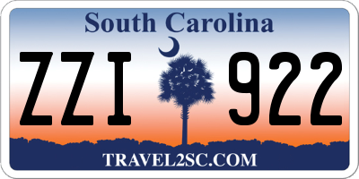 SC license plate ZZI922