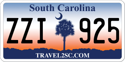SC license plate ZZI925