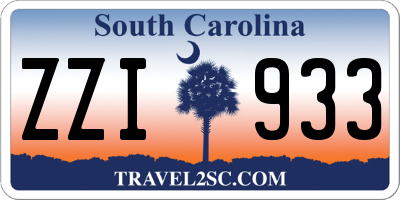 SC license plate ZZI933