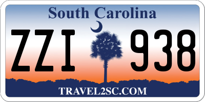 SC license plate ZZI938