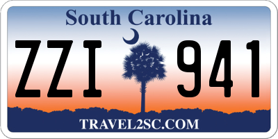 SC license plate ZZI941