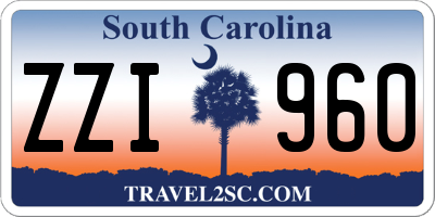 SC license plate ZZI960