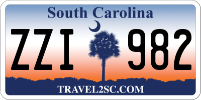 SC license plate ZZI982