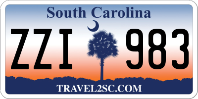 SC license plate ZZI983
